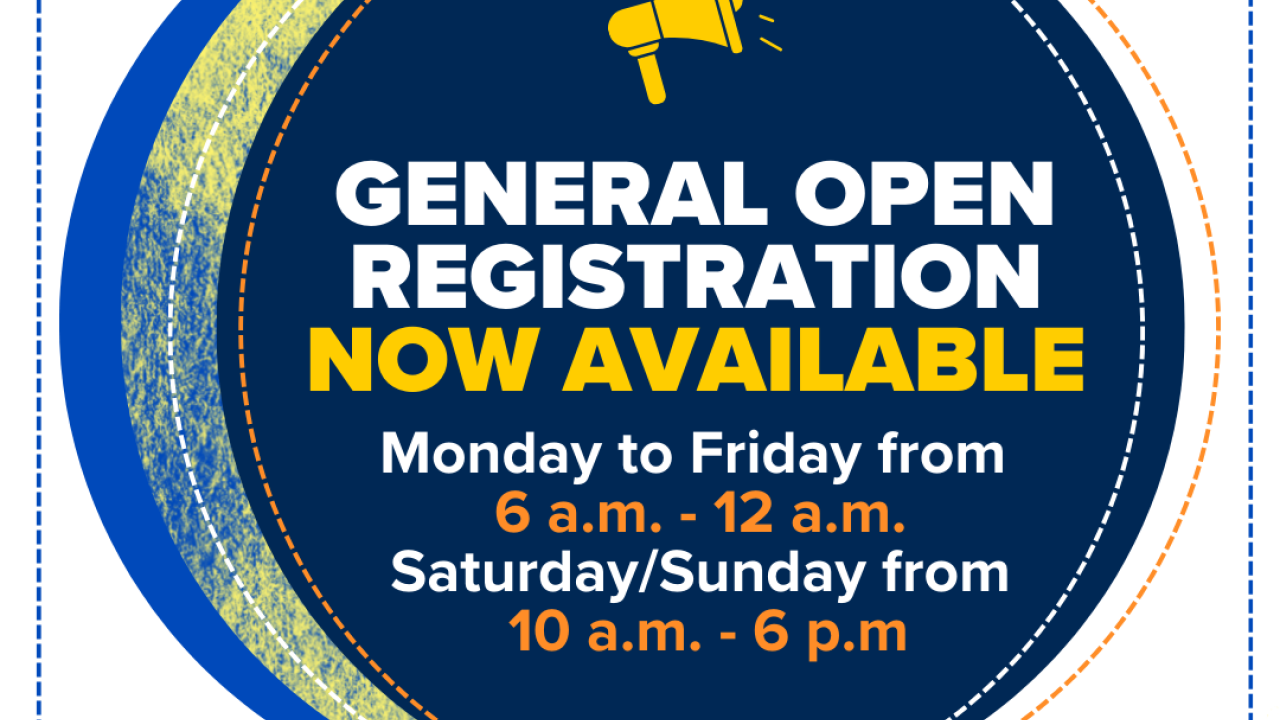 Open Registration Now Available! Summer Sessions